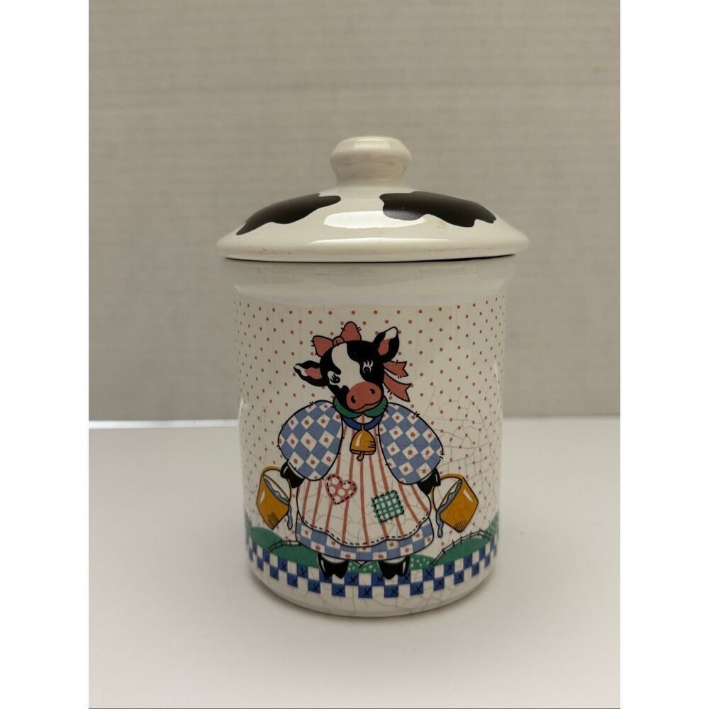 Cowhands by Tabletops Unlimited Country Cow Canister Grandmacore Cottagecore REA